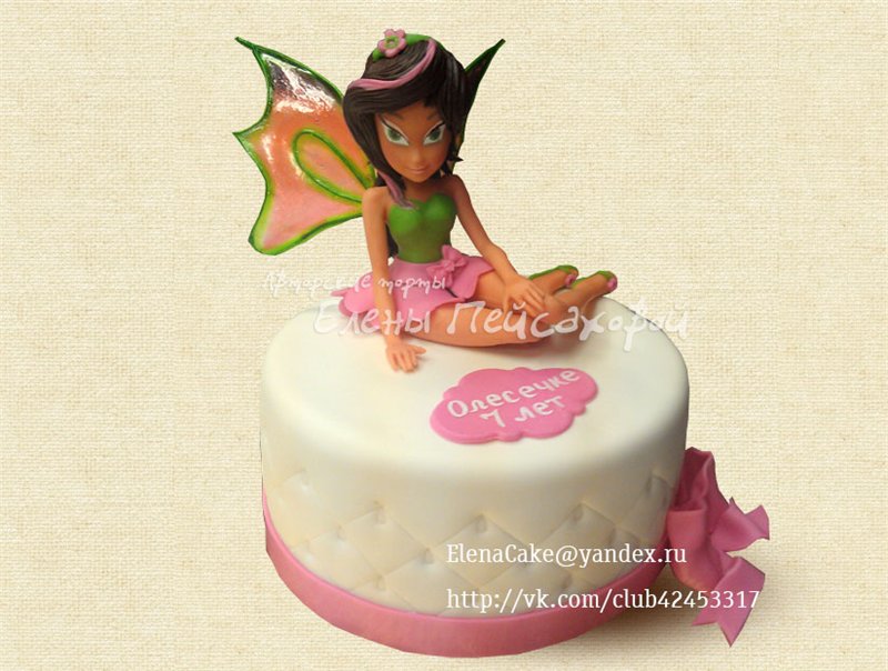 Torte con fate basate sul cartone animato Winx e altri