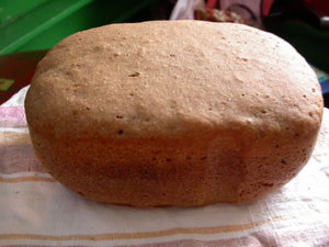 Sourdough rye bread in a bread maker