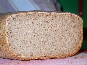 Sourdough rye bread in a bread maker