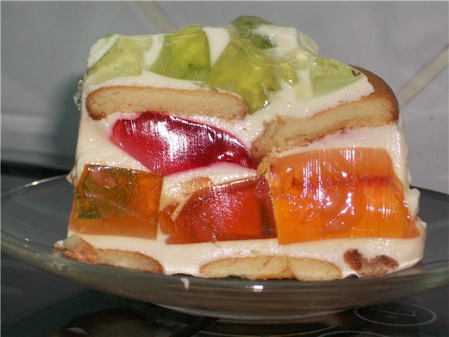 Törött üveg torta