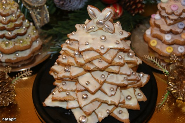 Árboles de Navidad de pan de jengibre