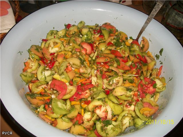 Ensaladas de tomate verde