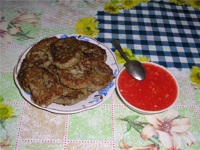 Aubergine pannekaker