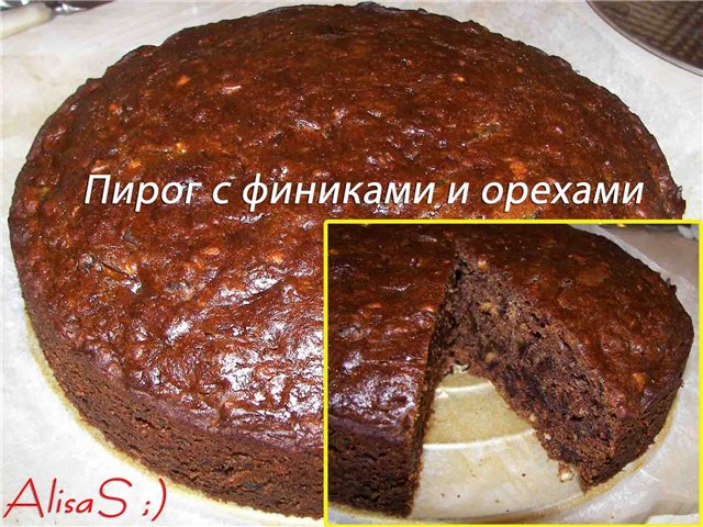 Пай с фурми и ядки