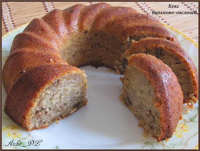 Torta d'avena alla banana