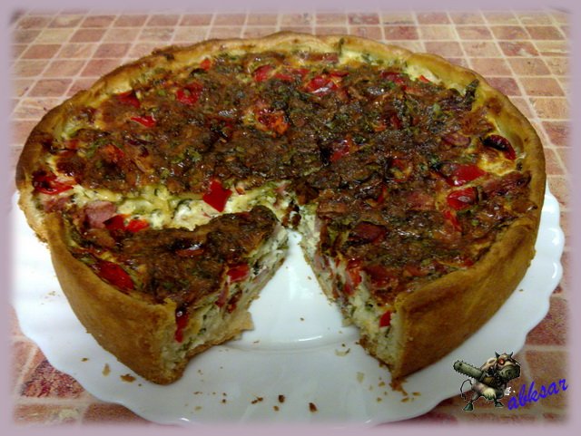 Cheesecake con pancetta e pepe