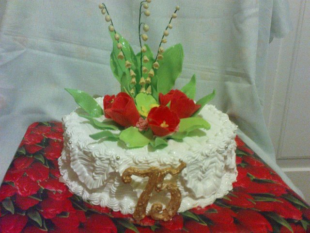 Mga cake ng bulaklak