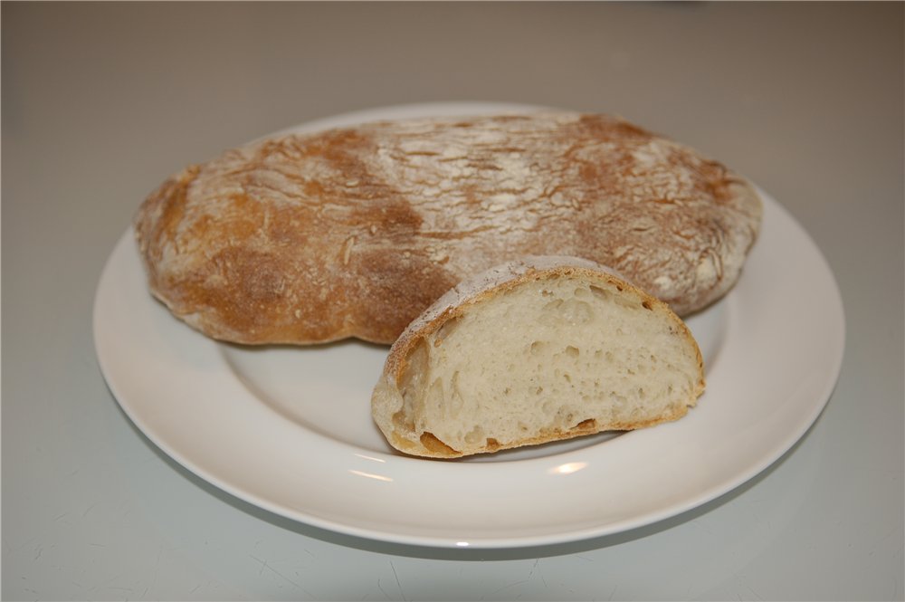 Chiabatta ในเตาอบ