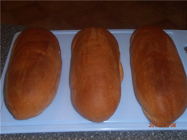 Tarwebrood "Hongaars" in de oven