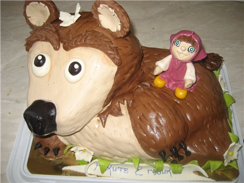 Cakes based on the cartoon Masha and the Bear