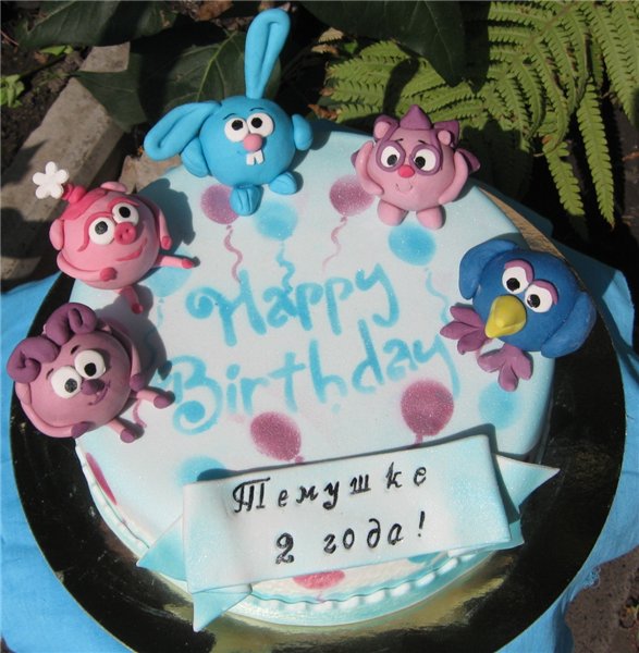 Cakes based on the cartoon Smeshariki