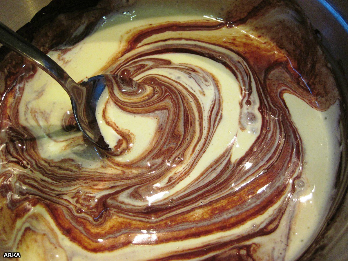 Mousse di marmo al cioccolato