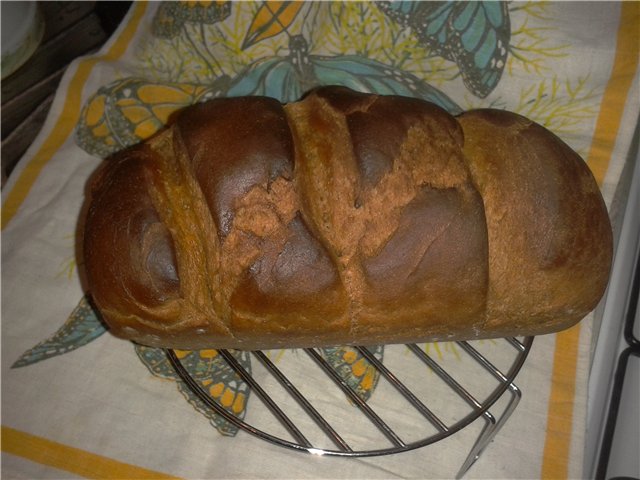 Pane di segale e grano su yogurt (al forno)