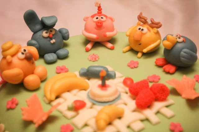 Cakes based on the cartoon Smeshariki