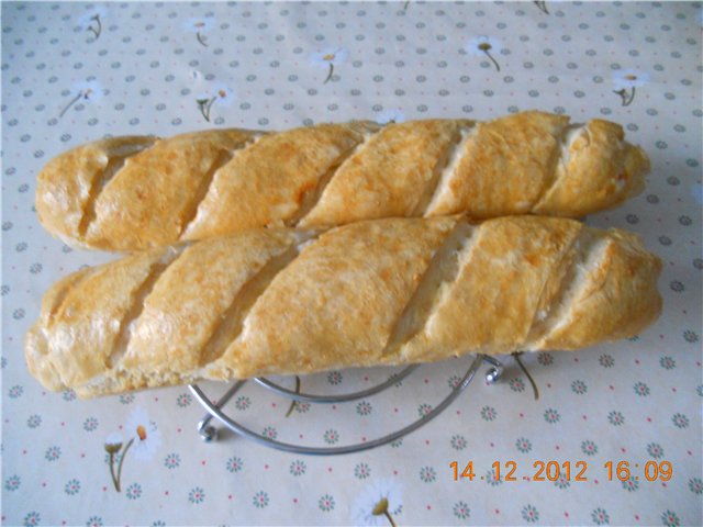 Baguettes francesas de masa vieja