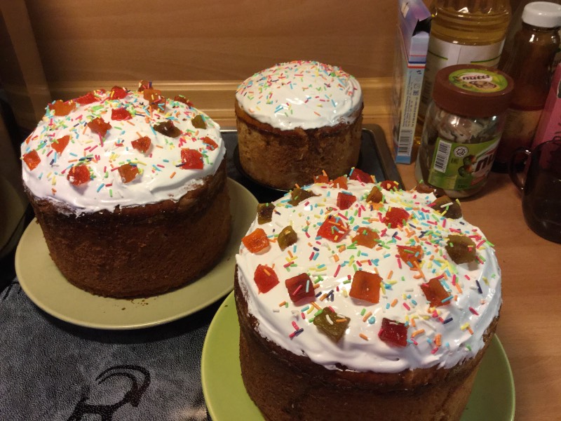 Kulich con Myasoedovskaya en el horno (clase magistral)