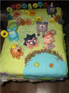 Cakes based on the cartoon Smeshariki