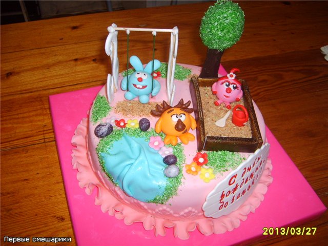 Cakes based on the cartoon Smeshariki