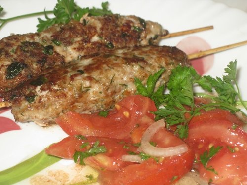 A la pork kebab