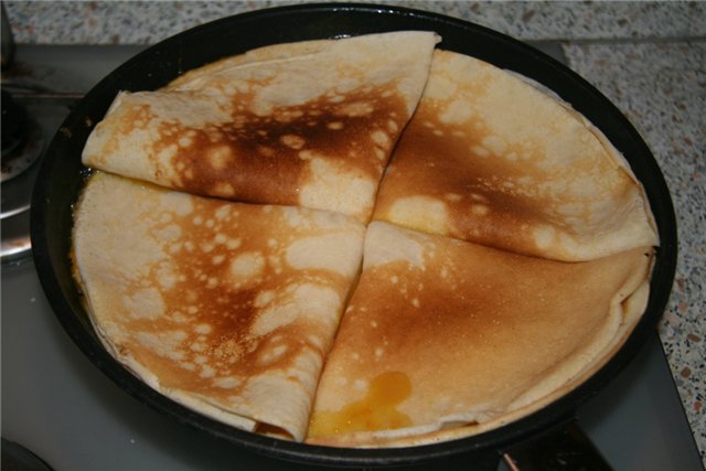 Creps de postres Crepe francesa Suzette