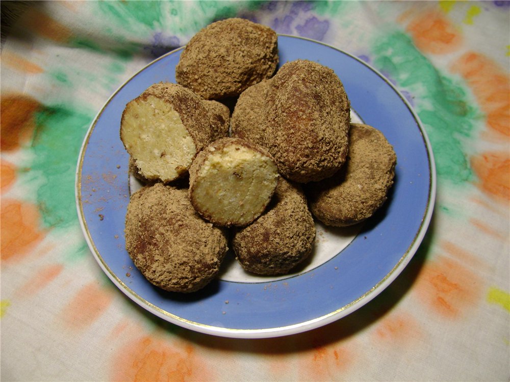 Cake Potatoes with condensed milk