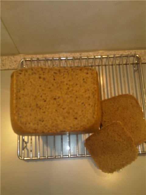 Sourdough rye bread in a bread maker