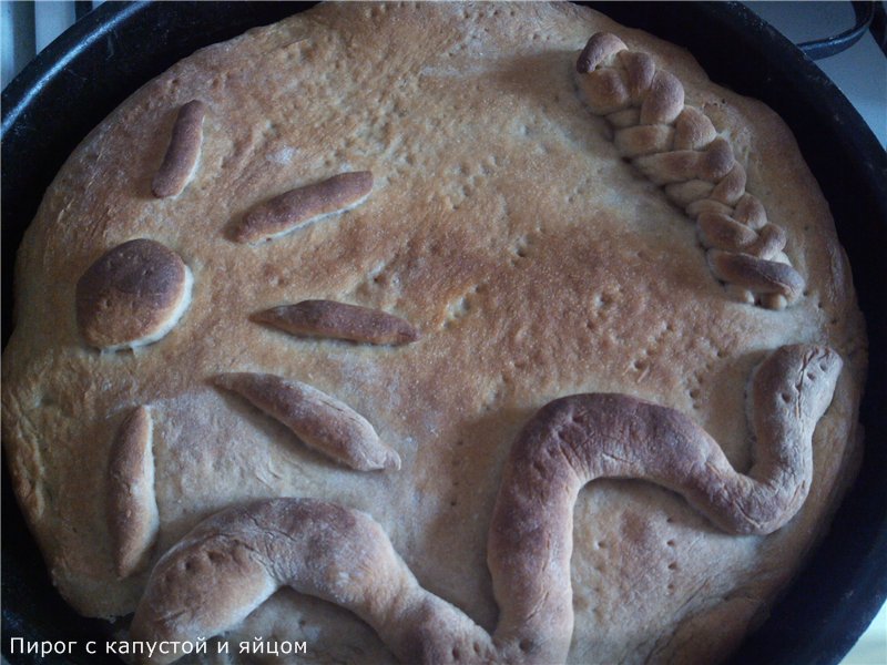 Pastel de repollo y huevo