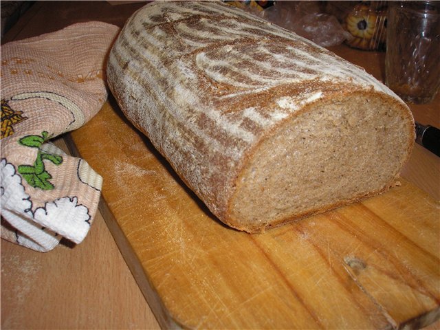 Pane di frumento e segale 50x50 con lievito di birra (macchina per il pane)