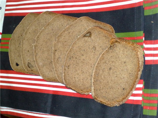 Sourdough rye bread in a bread maker