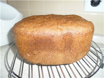 Pane di frumento e segale 50x50 con lievito di birra (macchina per il pane)