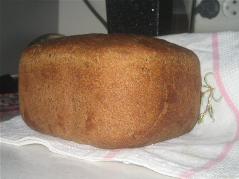 Sourdough rye bread in a bread maker