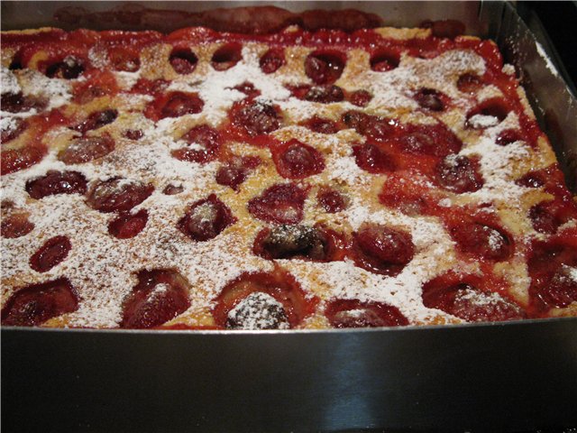 Dessert torta di fragole