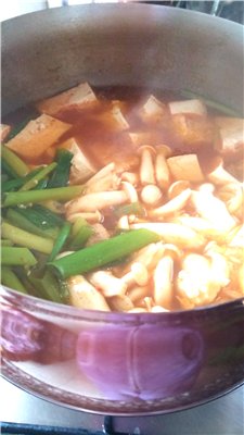 Kimchi jchige (pagpipilian sa vegetarian)