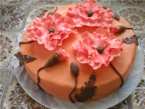 Mga cake ng bulaklak