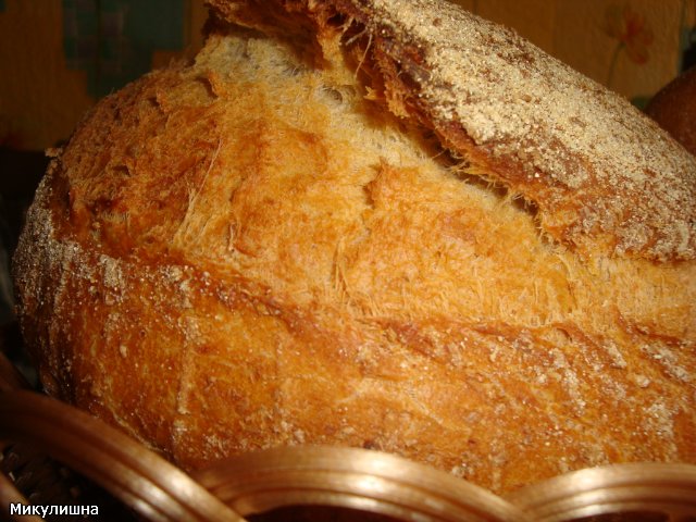 Pane di grano su pasta matura (autolievitazione)