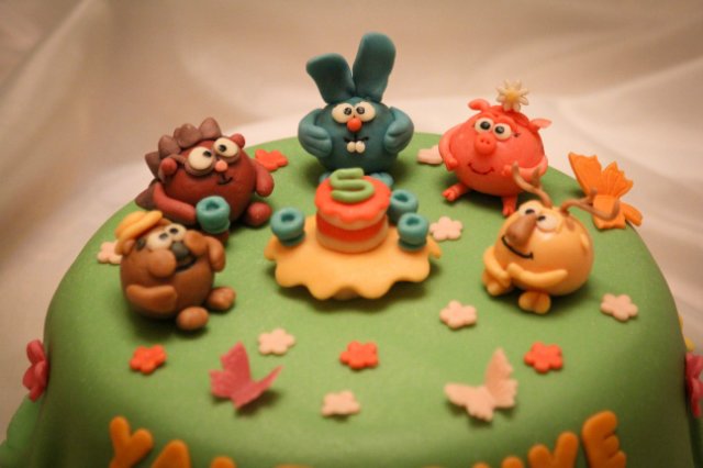 Cakes based on the cartoon Smeshariki