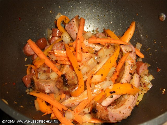 Ragù di verdure con petto affumicato e mele essiccate al sole