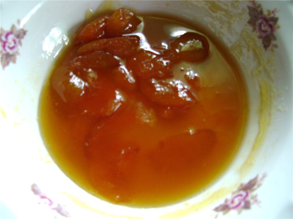 Apricot jam with cognac