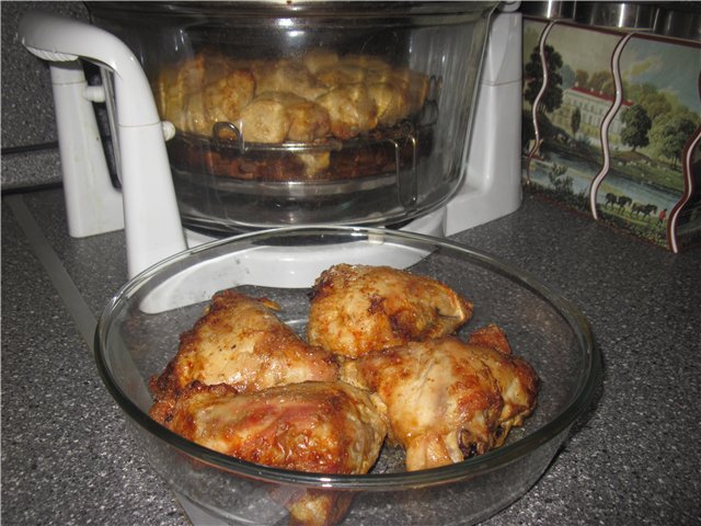 Chicken on alder sawdust