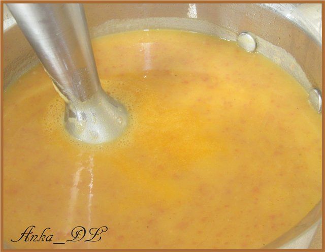 Sopa de puré de xoriço