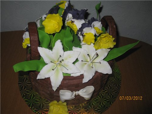 Mga cake ng bulaklak