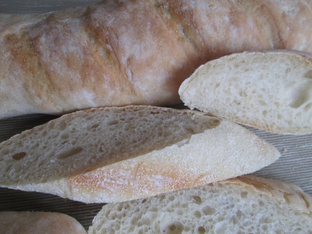 Stokbrood op oud deeg / Baguette de pate fermentee (oven)