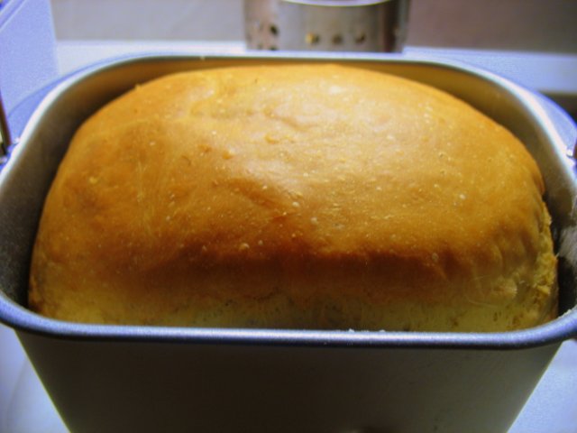 Butter bread with sesame flour in a bread maker