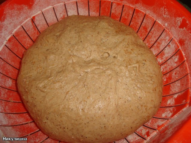 Pane di grano su mosto di segale kvas e pasta matura