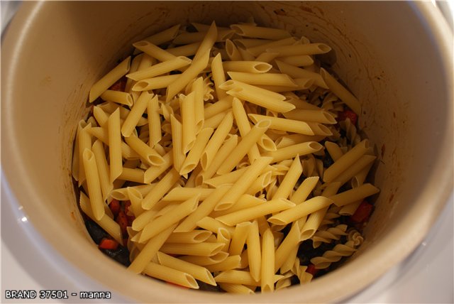 Mushrooms with vegetables and pasta (in Brand 37501)