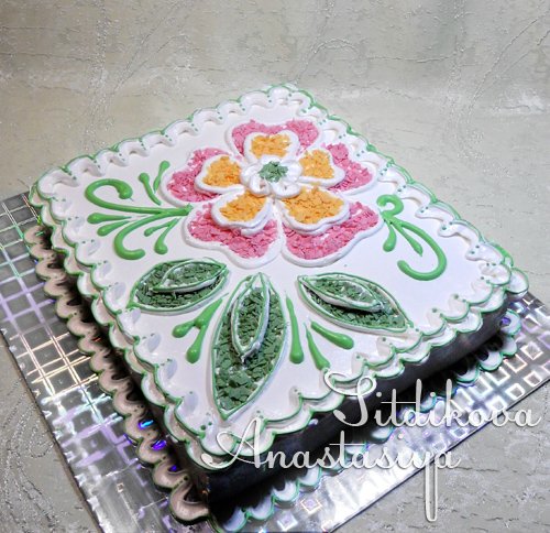 Mga cake ng bulaklak