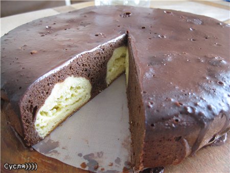 Torta al cioccolato con palline di ricotta