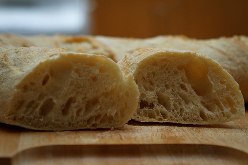 Baguette francesa sobre massa vella / Baguette de pate fermentee (forn)