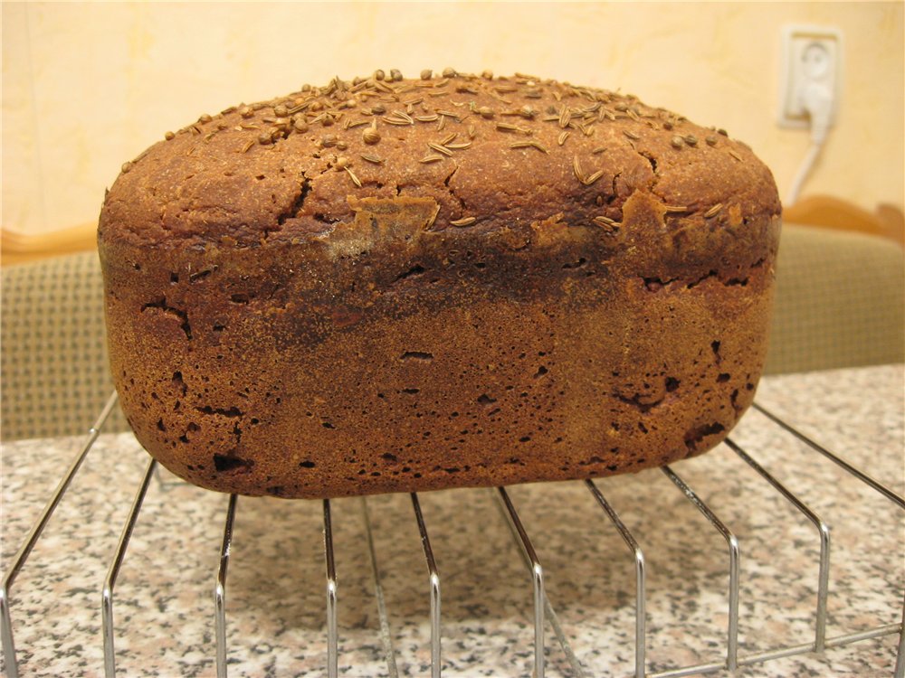 Pane di segale 100% da farina sbucciata e seminata in HP.