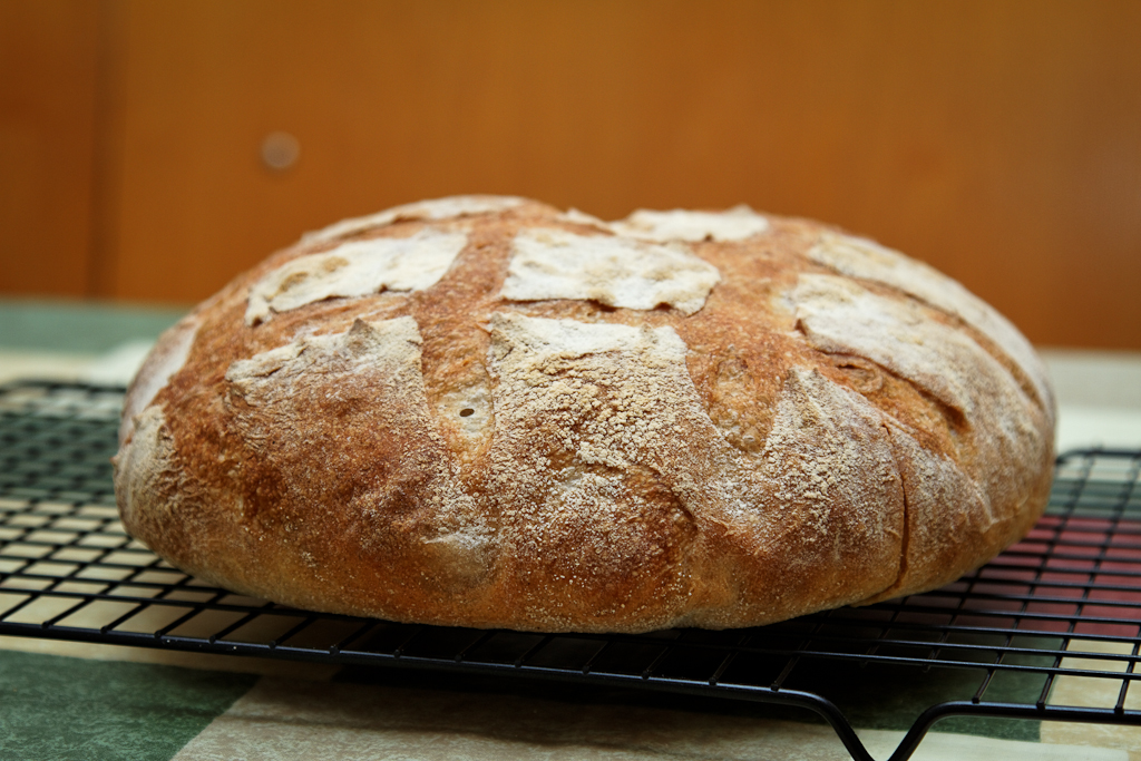 Rustic bread on the big